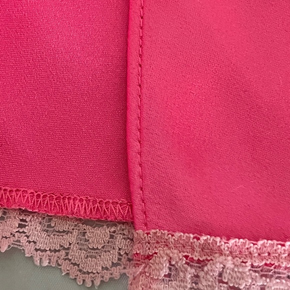 Betsey Johnson Fuchsia Satin Chemise with Lace - Picture 16 of 16